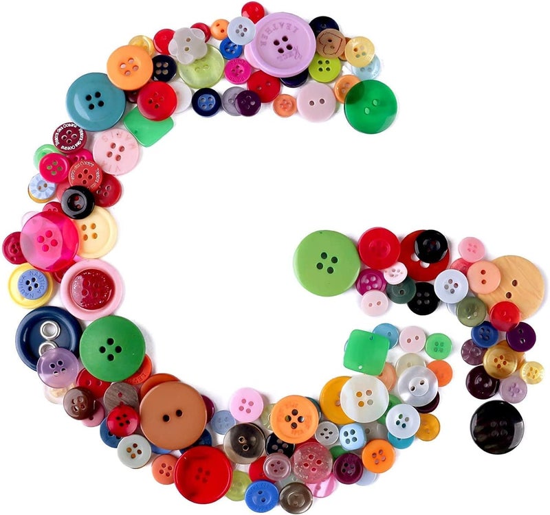 Greentime Buttons for Craft,250~300Pcs Mixed Colors Round 2 and 4 Holes Resin Buttons for Hand-Painted Sewing DIY Crafts, Easter Egg Fillers Decorative - Image 2